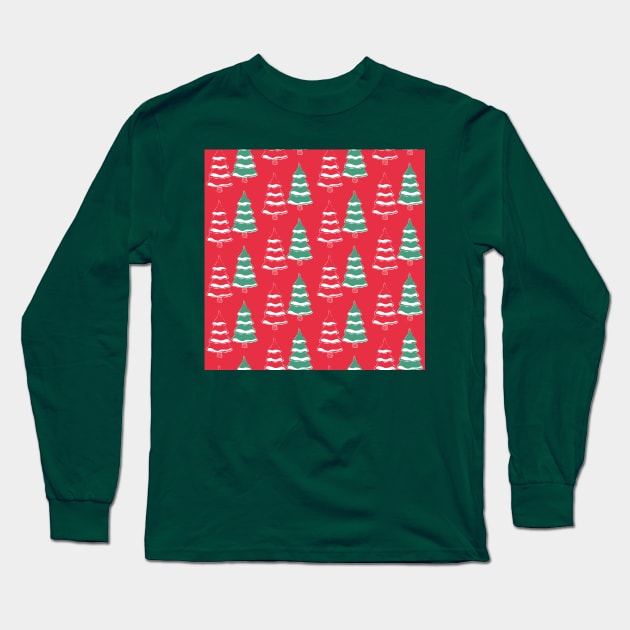 Christmas fir trees Long Sleeve T-Shirt by katerinamk